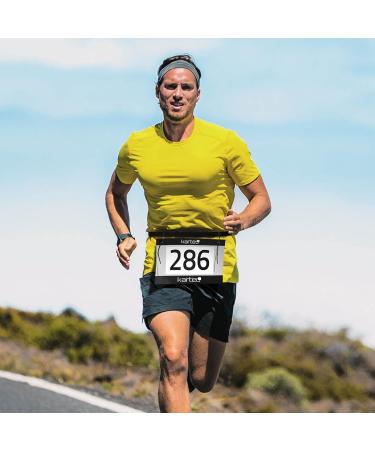 Mapo Start Number Tape - Elastic Running Belt with Sliding Cord for Races | Durable Black Number Belt for International Shipping - Buy Online on GoSupps.com