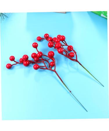 Zerodeko 16pcs Christmas Tree Picks Green Tinsel Garland Christmas Holly Stem Floral Picks with Wire Fruit Decor Christmas Tree Decorations Simulation Berries Picks Wreath Red Artificial - Buy Online on GoSupps.com