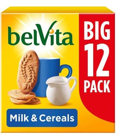 Belvita Breakfast Biscuits Milk & Cereals | 2 X 12 Packs 540g- Pack of 2 | Delicious& Nutritious Biscuits | Made With 5 Different Wholegrains | Bigger Family Pack | Sold by Essential Products - Buy Online on GoSupps.com