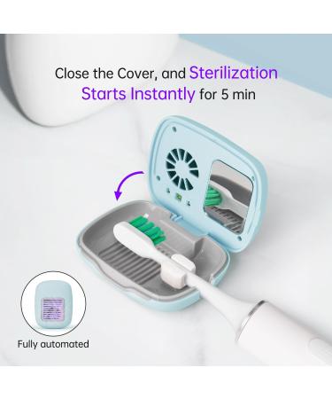 ELMWAY UV Toothbrush Sterilizer Case with Fan and USB Rechargeable for Travel or Home Long Battery Life and Improved Case Ventilation(Green) Sterilize+fan Sf-green - Buy Online on GoSupps.com