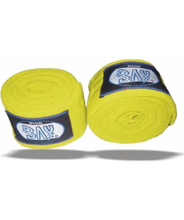 BAY Professional Boxing Wraps 2.5m - Yellow MMA Kickboxing Bandages for International Shipping - Buy Online on GoSupps.com