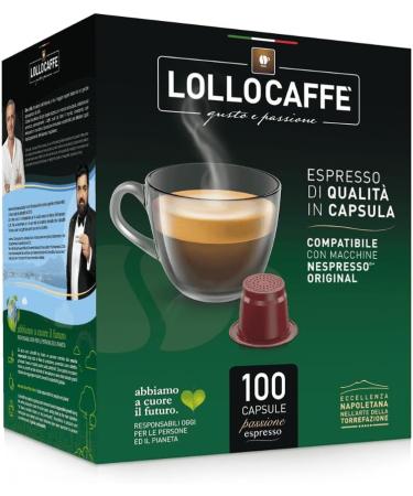 100 Capsules Caf - PassioNespresso Argento - Comp. Nespresso - Lollo Caf  - Buy Online on GoSupps.com