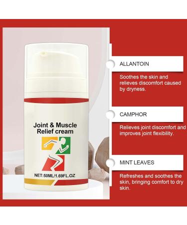  Yabauuop Soothing Muscle Cream - 50 ml - Back Massage Cream - Refreshing and moisturizing for joints hands legs knees feet and neck - Buy Online on GoSupps.com