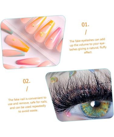 FOMIYES 5 Sets Eyelash Manicure Set Natural False Eyelashes Makeup False Lashes False Nails Tips Press on Nail Women False Eyelashes Fluffy False Lashes Fake Detachable Miss Nias - Buy Online on GoSupps.com