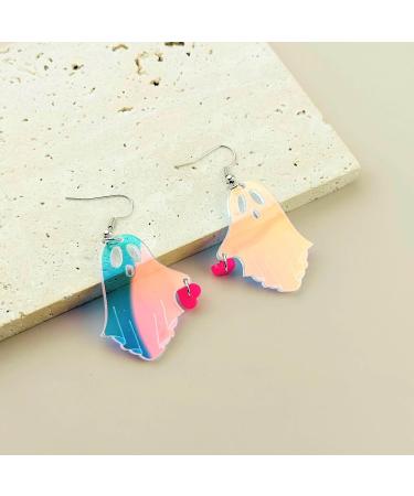 Feyley Acrylic Halloween Spectre Earrings | Rainbow Glow Party Jewelry for Women & Girls - Buy Online on GoSupps.com