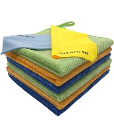 6 Pack Microfiber Cleaning Cloths 400 GSM - Lint Free, 12x12 Inches, Multi-Colored - Ideal for Kitchen, Car, House, Boat - Soft and Thick Reusable Towels - Buy Online on GoSupps.com