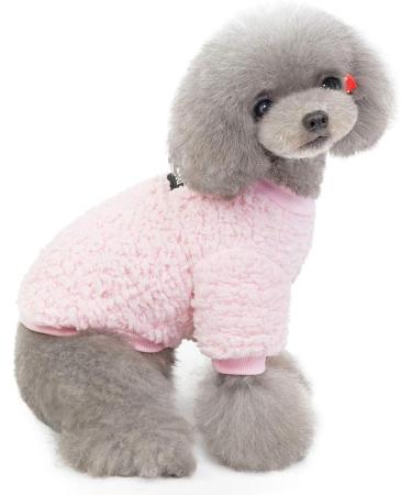 Shop Tineer XL Pink Winter Dog Coat - Warm Cashmere Fleece Sweater for Small & Medium Dogs - Buy Online on GoSupps.com