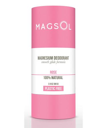 MAGSOL Plastic-Free Natural Deodorant for Women - 100% Aluminum Free, Baking Soda Free, Plastic Free - 2.8 oz Rose - Buy Online on GoSupps.com