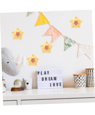 Artibetter Metal Wall Decor Bathroom Decor Wall Art Ceramic Flower Wall Decoration Home Accents Decor Tv Hand Decor Metal Wall Bathroom Wall Decor 7.5x7.5cm Yellow - Buy Online on GoSupps.com