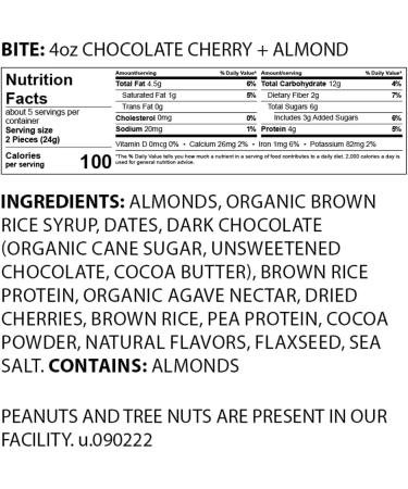 The Gluten Free Bar The GFB Protein Bites Gluten Free Non GMO Dark Chocolate Cherry Almond 113g Brown 1 count (Pack of 1) - Buy Online on GoSupps.com