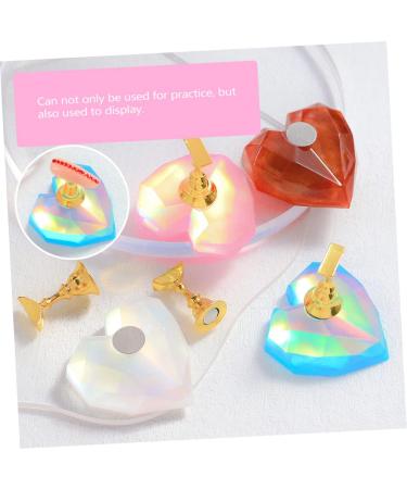 FRCOLOR 4 Sets Nail Practice Holder Clear Stand Nail Polish Holder Magnetic Holder Nail Stand for Practice Crystal Base Holder Nail Art Practice Holder Manicure Practice Stand - Buy Online on GoSupps.com
