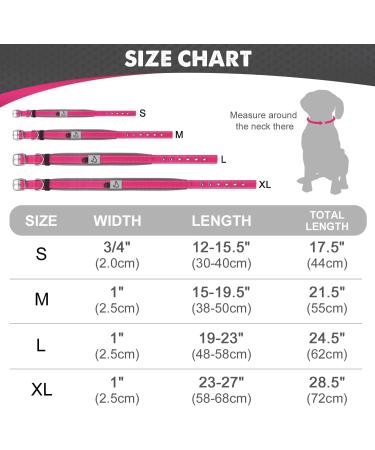 Joytale Softly Padded Neoprene Dog Collar for Extra Large Dogs - Reflective Nylon Bright Pink XL (1-Pack) - Durable Comfortable & Stylish - Buy Online on GoSupps.com