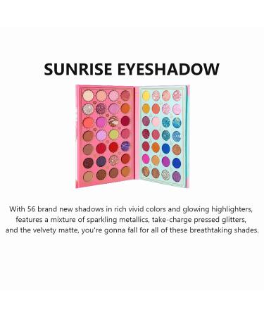 56 Colors Eyeshadow Palette - Professional Bright Glitter Makeup Palette for Long-Lasting Eye Shadow - Highly Pigmented Shimmer Metallic Shades - Colorful Matte Cosmetics Gift - Buy Online on GoSupps.com