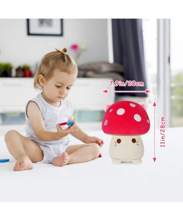 YamePuia Mushroom Cat Plush Toy | Soft Cat Pillow Cute Plush Doll Gift for Kids Perfect for Birthdays & Christmas - Buy Online on GoSupps.com