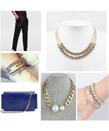16.4ft Twisted 2mm Aluminum Curb Chain | Golden Plated for Jewelry Making | Pendant Necklace Chain Spool | 1Gold-10x6.5x1.8mm - Buy Online on GoSupps.com