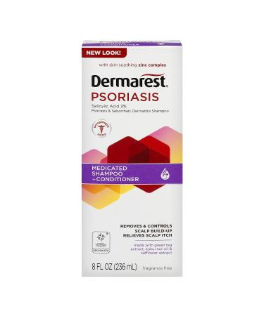 Dermarest Psoriasis Medicated Shampoo + Conditioner 8 oz + Medicated Treatment Gel 4 oz - Buy Online on GoSupps.com
