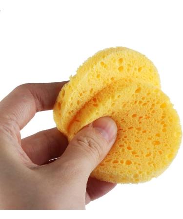 Powder puff 10PC 6/7/8/9cm Face Round Makeup Remover Puff Natural Wood Pulp Sponge Cellulose Compress Puff Washing Sponge Face powder puff (Size : 6cm-blue10pc) - Buy Online on GoSupps.com