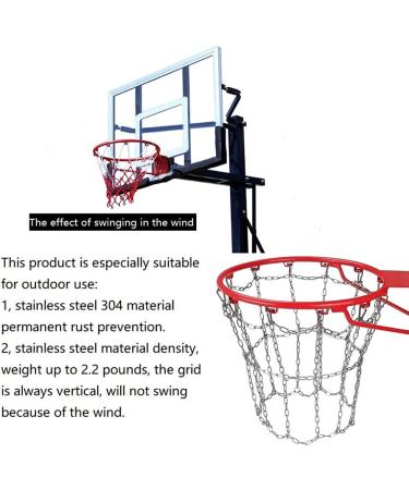 Dakzhou Basketball Net - 304 Stainless Steel Chain Braided, Rust Proof, Quick Installation - Buy Online on GoSupps.com