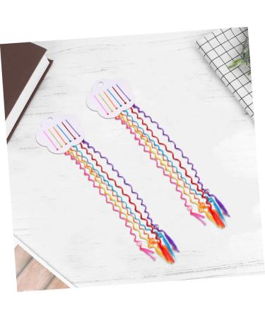 FRCOLOR Boho Decor 3sets Decorative Hairpin Ponytail Extension Cosplay Hair Wig Hair Streak Clip Braided Wigs Fake Ponytail Hair Clip Colored Wigs Birthday Hair Clip Issue Card Women's - Buy Online on GoSupps.com