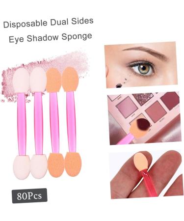 Baluue 160 Pcs Non Latex Cosmetic Eyeshadow Sponge Plastic Eye Shadow Brush Eye Shadow Sponge 6x1x0.8cmx2pcs Assorted Colorx2pcs - Buy Online on GoSupps.com