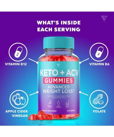3 Pack Keto ACV Gummies for Advanced Weight Loss - Shark Tank Approved - 180 Gummies for Appetite Control - Oprah Winfrey Belly Diet - Men & Women Friendly - Buy Online on GoSupps.com