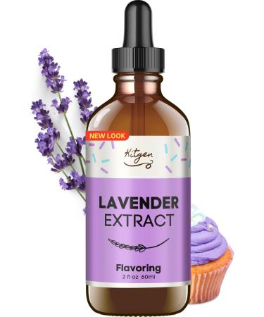 Lavender Extract for Baking - Flavoring - Lavender Extract for Drinks Cakes, Cupcakes, Beverages and More - Non GMO, Gluten Free, Sugar Free - 2oz 60ml