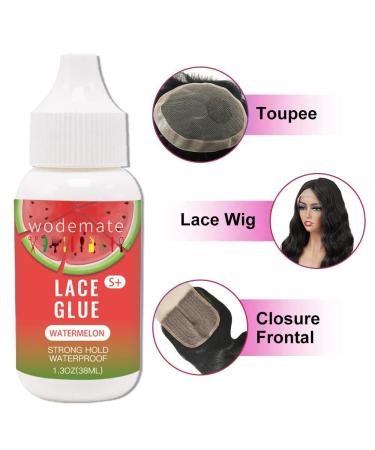 Watermelon Wig Glue 1.3oz - Strong Hold, Invisible Bonding Adhesive for Front Lace Wigs, Hair Systems, Toupees - Waterproof & Oil-Resistant - Buy Online on GoSupps.com