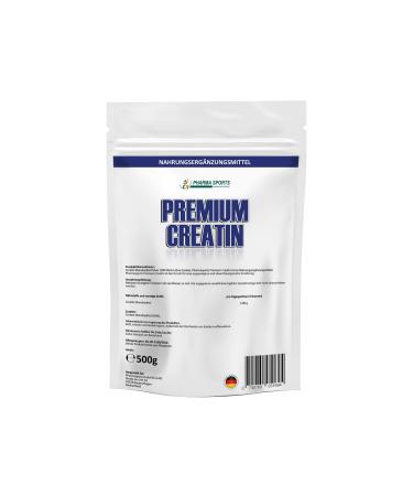 Pharmace of Pharmaces Premium Ultrapure Creatine Monohydrates - 500 g - 166 portions - High -quality ultra -stes Creatine Monohydrates - Vegan - Made in Germany