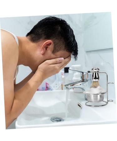 Fomiyes Beard Brush Holder & Stainless Steel Face Care Set - Razor Foam Cup & Grooming Essentials for Men - Buy Online on GoSupps.com