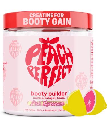 Peach Perfect Creatine for Women Booty Gain, Muscle Builder, Energy Boost, Pink Lemonade, Cognition Aid | Collagen, BCAA, lean muscle, Creatine Monohydrate Micronized Powder, Alt Creapure, 30 Servings