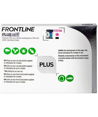 Frontline PLUS Spot On Cat Flea Treatment 3 pipettes - Buy Online on GoSupps.com