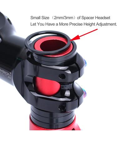PLATT Bike Headset Spacer Set - 7PCS Red Aluminum Alloy Spacers for 1 1/8-Inch Stem, MTB BMX Road Bikes - 2/3/5/10mm Sizes - Buy Online on GoSupps.com