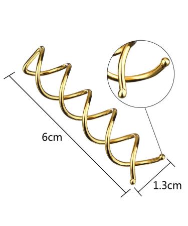 Minkissy Spiral Bobby Hairpins - 20 Gold Twist Screw Hairpins for Updos & Hair Jewelry - Buy Online on GoSupps.com