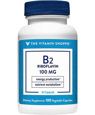 The Vitamin Shoppe Riboflavin Vitamin B2 100mg - Energy Production & Metabolism | Nervous System Support | 100 Capsules | Essential B 100 Count (Pack of 1) - Buy Online on GoSupps.com