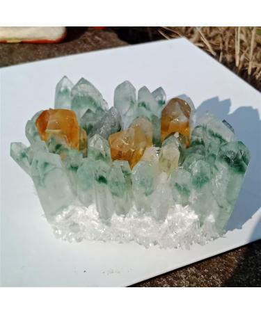 Natural Green Ghost Crystal Cluster Original Stone Reiki Orange Crystals Minerals Specimen Home Decor ZJGIDTEM (Color : 550-600g) - Buy Online on GoSupps.com