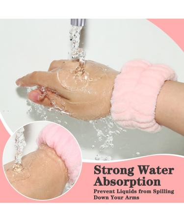 FOSUYI Makeup Headband and Towels Wristbands Set for Washing Face - Pink Spa Accessories for Women - Buy Online on GoSupps.com