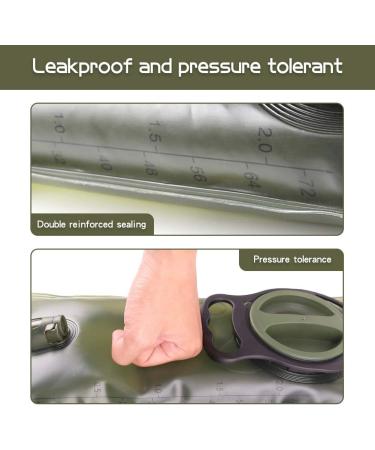 2L Leakproof BPA-Free Hydration Bladder - Military Green Water Reservoir Bag for Outdoor Activities - Insulated Tube - Ideal for Hiking, Camping, Running, Cycling - Buy Online on GoSupps.com
