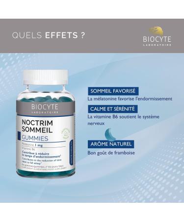 BIOCYTE Noctrim Sleep Gummies - Sleep and Sleep Supplement - Melatonin and Vitamin B6 - 60 Gummies - 60 Day Program - Buy Online on GoSupps.com