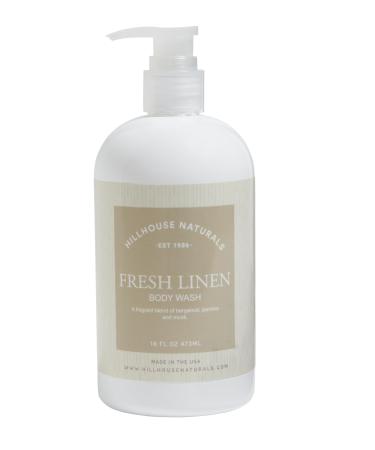 Hillhouse Naturals LNBW Fresh Linen Body Wash 16 Oz