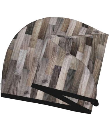 Hair Towel Wrap for Quick Drying | Button Closure Towel Turban | Wooden Texture Hair Drying Towel - Buy Online on GoSupps.com