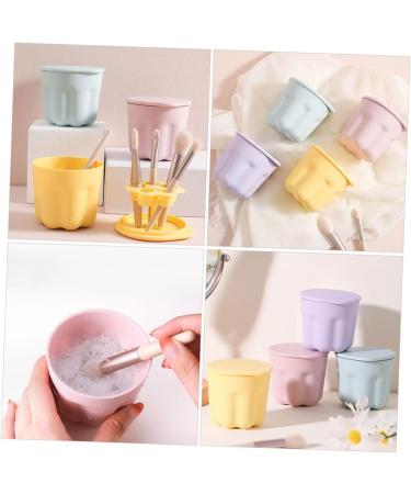 minkissy 2 Sets Pp Washing Bowl Makeup Brush Washing Silicone Gasket Eye Brush Washing Pad Silicone Makeup Brush Rack Makeup Tools Portable Brush Clean Silica Gel Washer medium Sky-blue - Buy Online on GoSupps.com