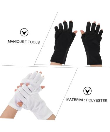 minkissy 2 Pairs Gloves Nail Dryers Nail Art Accessories Nail Polish Dryer Nail Lamp Dryer Gloves Fingerless Anti Uv Glove Nail Uv Shield Gloves Anti-uv Gloves Uv Hand Gloves - Buy Online on GoSupps.com