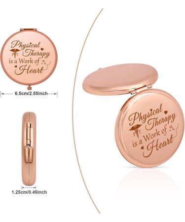 Rose Gold Compact Mirror - Physical Therapy Appreciation Gift for Therapist | PT Graduation, Birthday & Christmas Gift - Buy Online on GoSupps.com