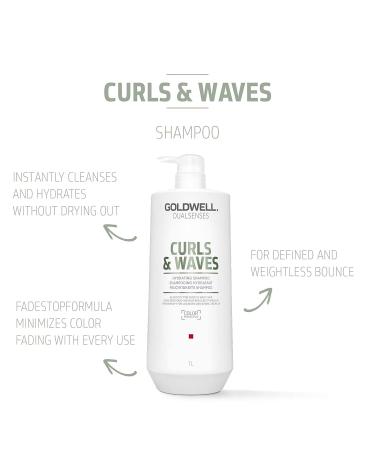 Goldwell Dualsenses Curls and Waves Hydrating Shampoo 33.8 Fl Oz - Moisturizing Formula for Defined Curls (1 Pack) - Buy Online on GoSupps.com