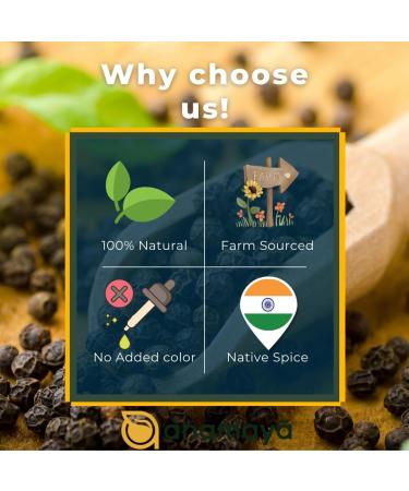 Black Pepper Corns by Anamaya | Black pepper Whole | Sabut Kali Mirch | Pure and Natural | Grown and Harvested in Meghalaya North East India | Packed in reasealable standup zipper pouch | 500 Gms (2) - Buy Online on GoSupps.com