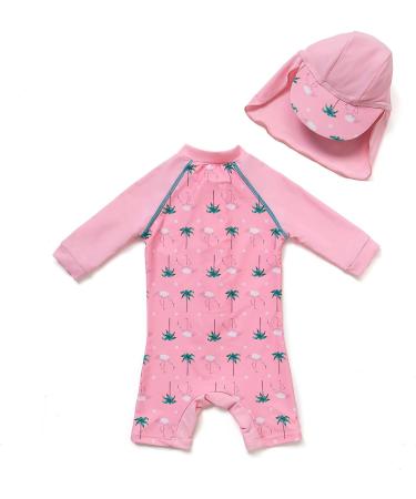 Bonverano Baby Girls Long Sleeve Swimsuit UPF 50+ Sun Protection Pink Coco 18-24 Months - Buy Online on GoSupps.com
