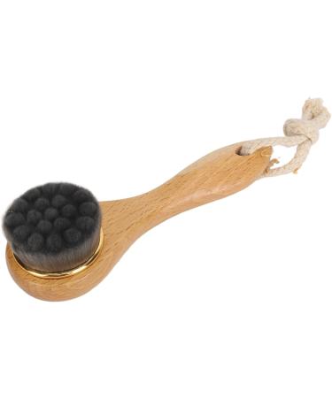 Manual Facial Cleansing Brush Manual Wooden Face Scrubber with Long Handle Ultra-Soft Deep Cleansing for Home - Buy Online on GoSupps.com