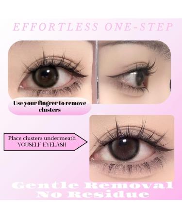 Self Adhesive Lash Clusters | Press-on Lashes 12mm | No Glue DIY Eyelash Extension Kit - Natural Look - Buy Online on GoSupps.com
