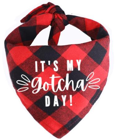 Dog Birthday Bandana Gotcha Day Pet Scarf Dog Adoption Bandana for Boys and Girls Dogs Cats Scarf Bibs Accessories for Pet Birthday Gift (Red) - Buy Online on GoSupps.com