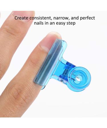 Nail Tips Clips - 5 Pack C Curve Nail Extension Clamps for DIY Nail Art Accessories (Blue) | Fast International Shipping - Buy Online on GoSupps.com